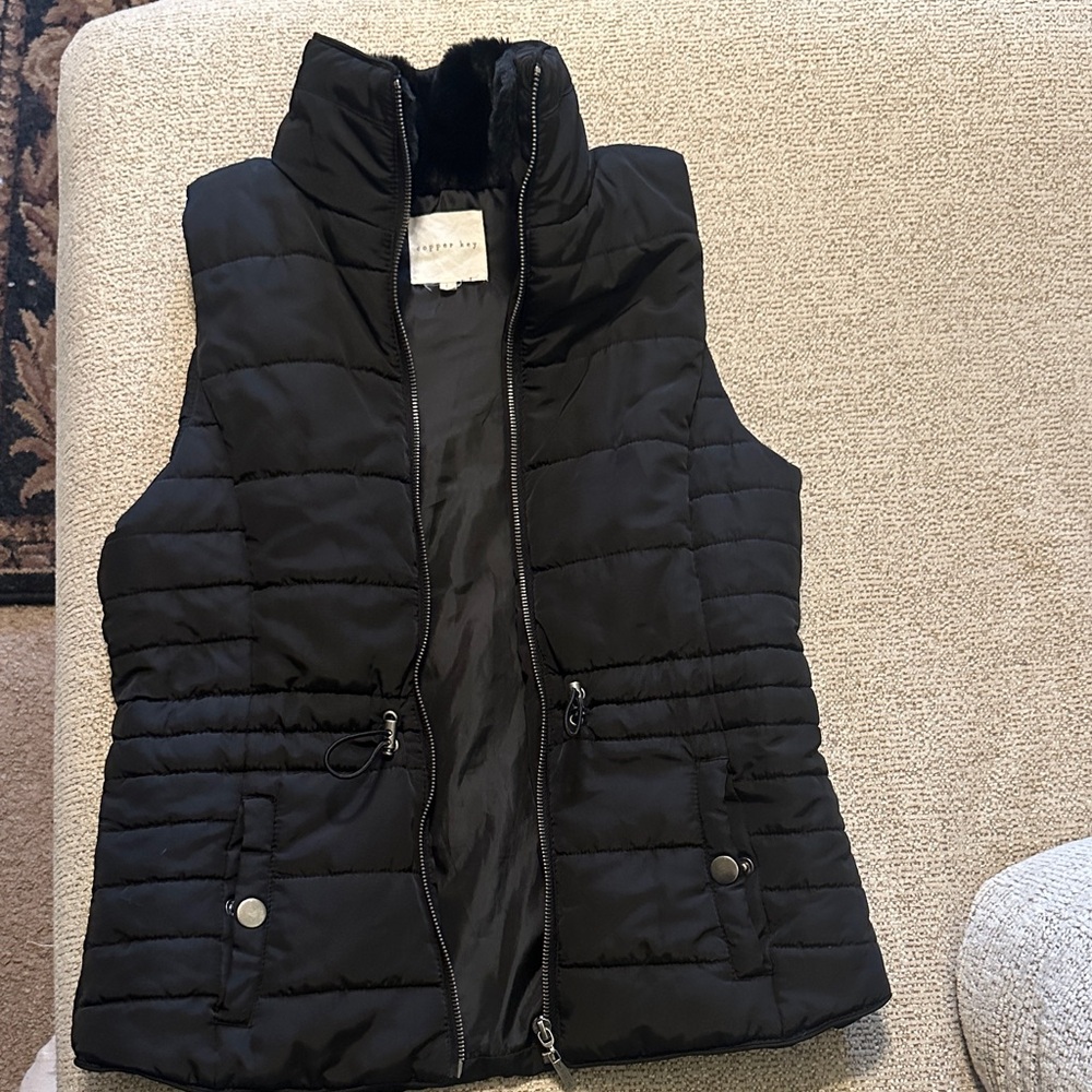 Copper Key Black Puffer Vest-KID